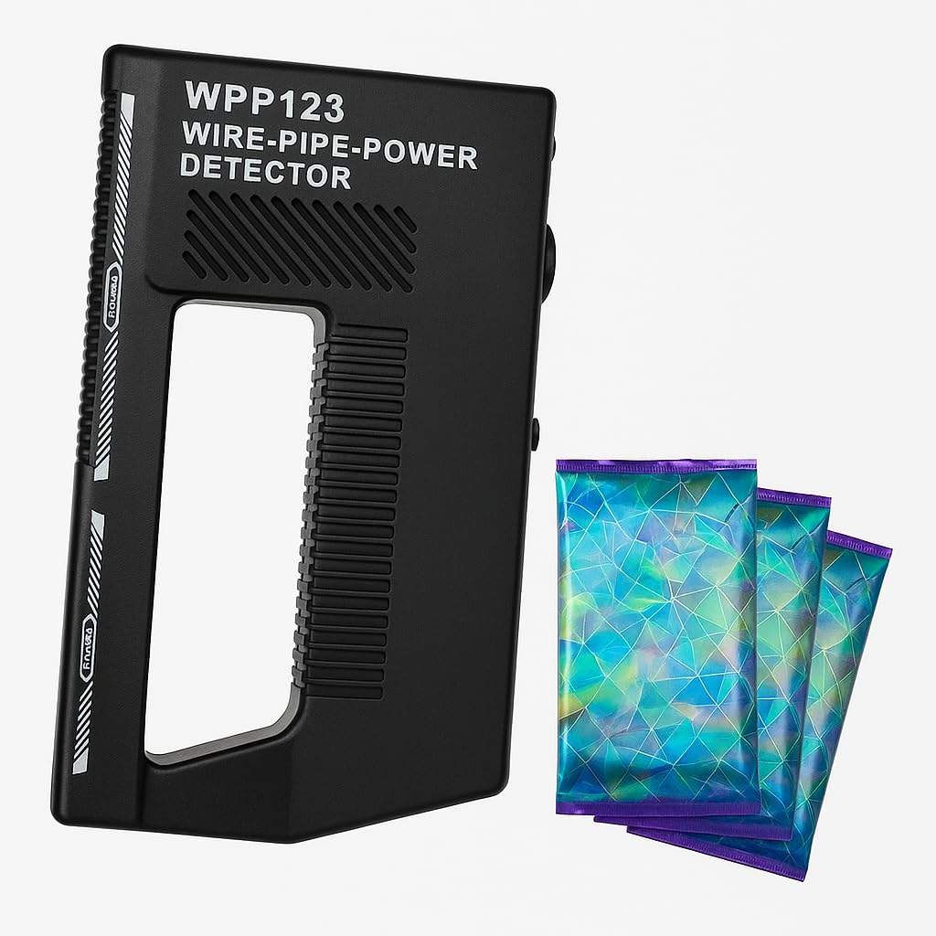 WPP123 Wire & Pipe Detector ��� Handheld Metal & Live AC Wire Scanner for Drywall with Sensitivity C