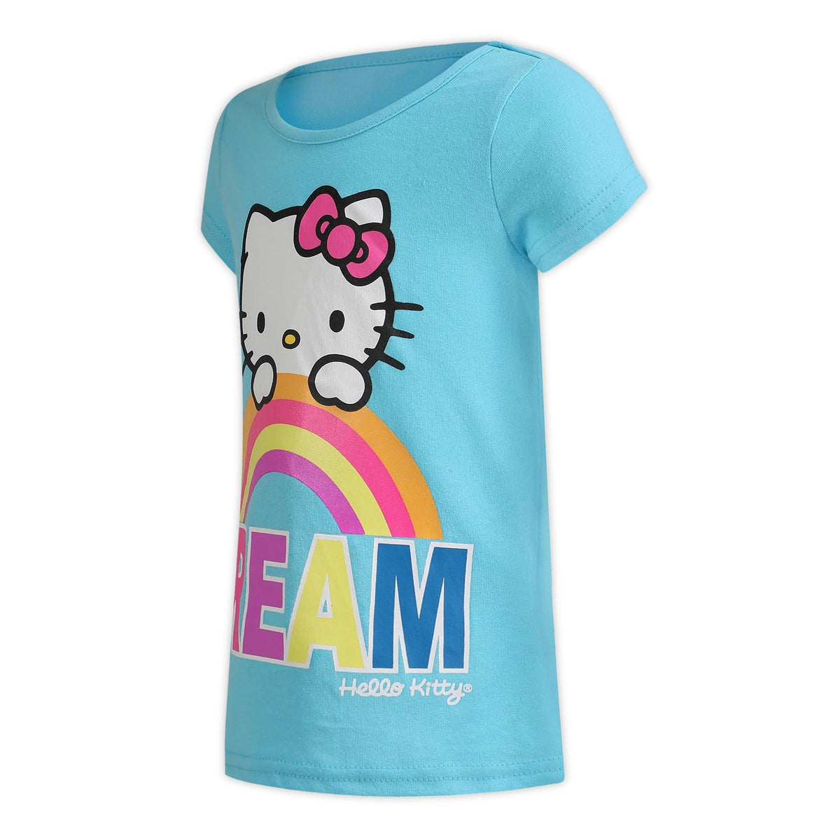 Hello Kitty Girls 4 Pack Short Sleeve T-Shirt for Toddler, Little and Big Kids Multicolor