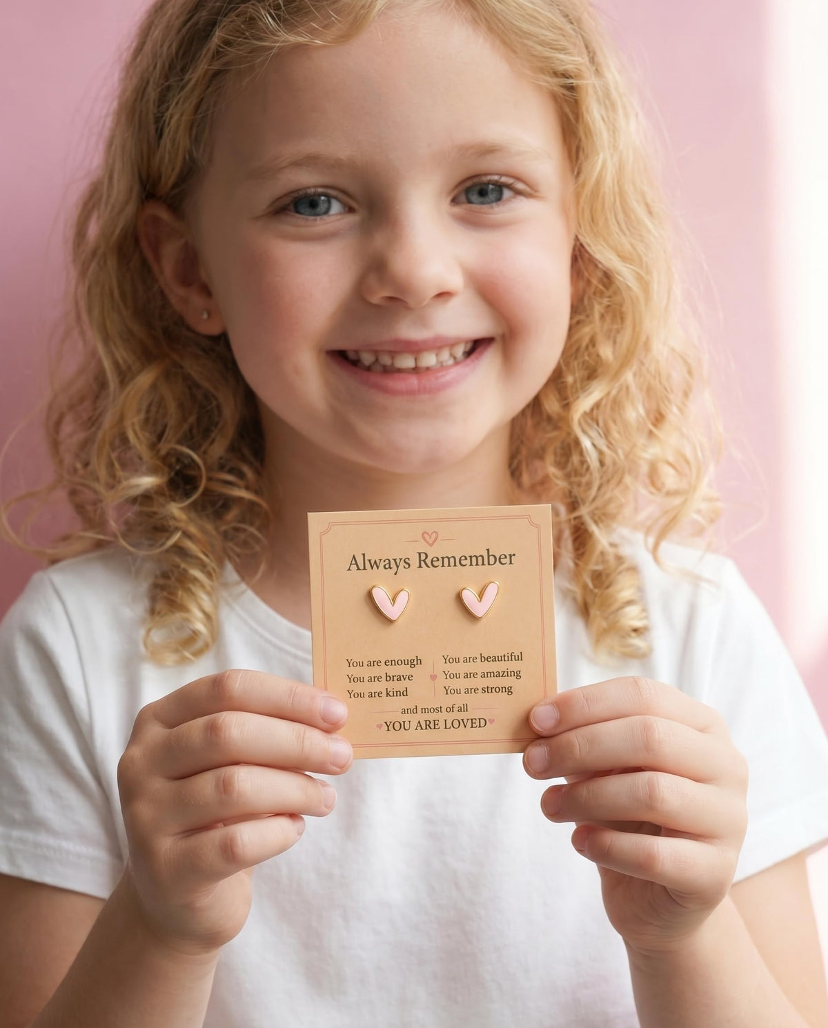 Hypoallergenic Heart Stud Earrings for Girls Kids Teen Tween Gifts for Girl