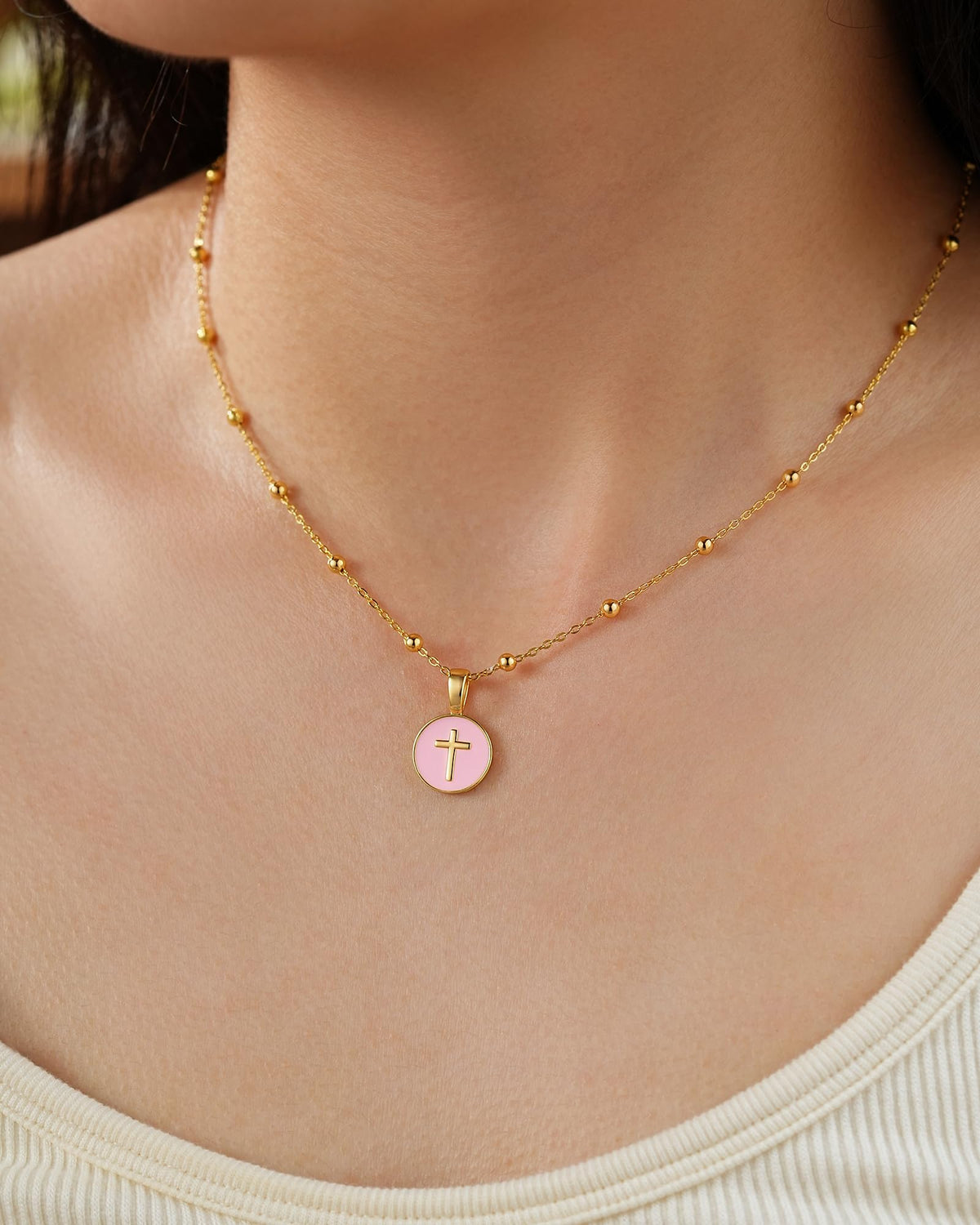 Tarsus Cross Necklace for Girls, Christian Jewelry Tween Teen Girl Gifts