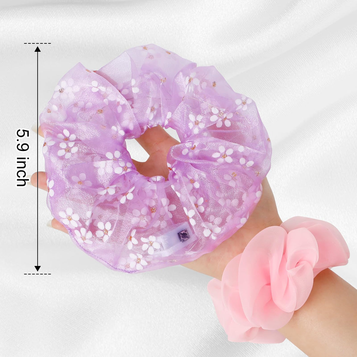 Light Up Scrunchies for Girls, 8 Pcs LED Scrunchies for Women