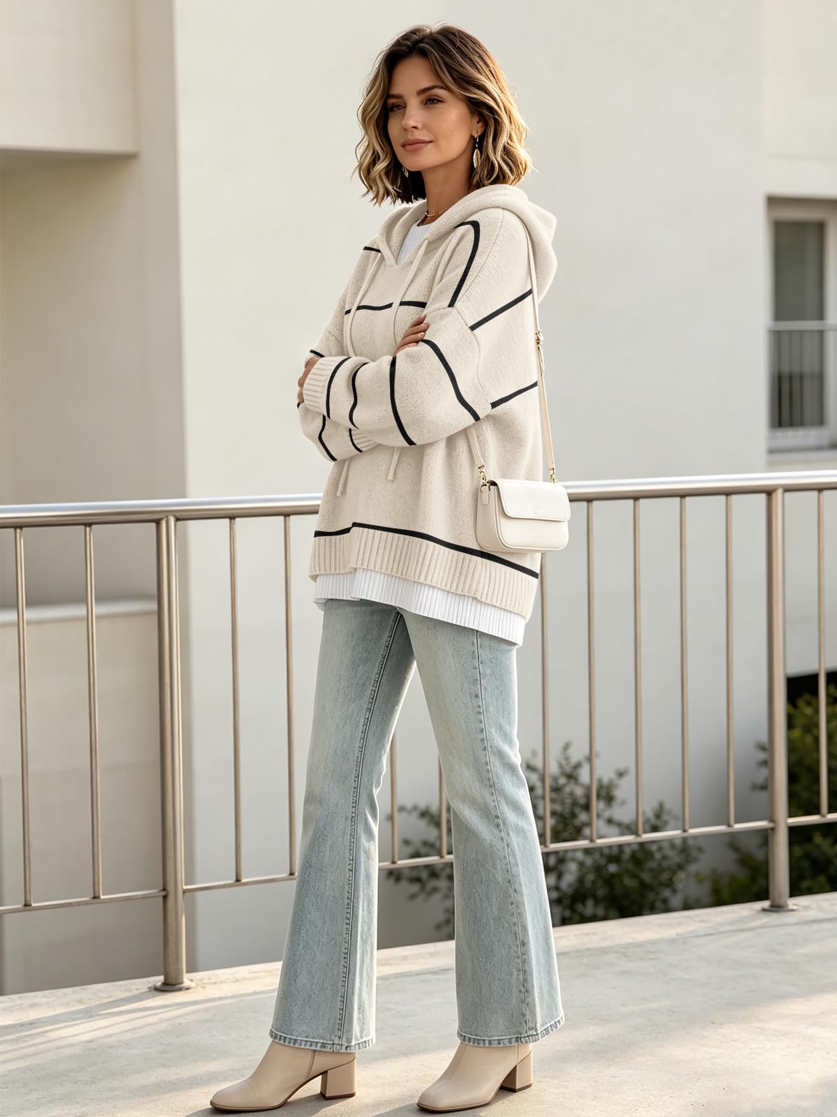 Womens Sweaters Fall Outfits Oversized Chunky Knit Pullover Sweater Hoodies