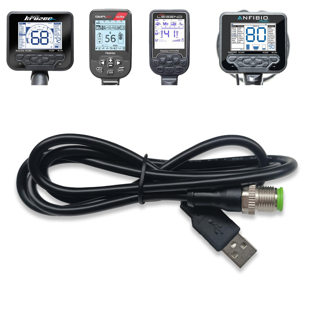 Zorvayne Charging Cable for Nokta Simplex Kruzer Legend Anfibio Metal Detector Accessories