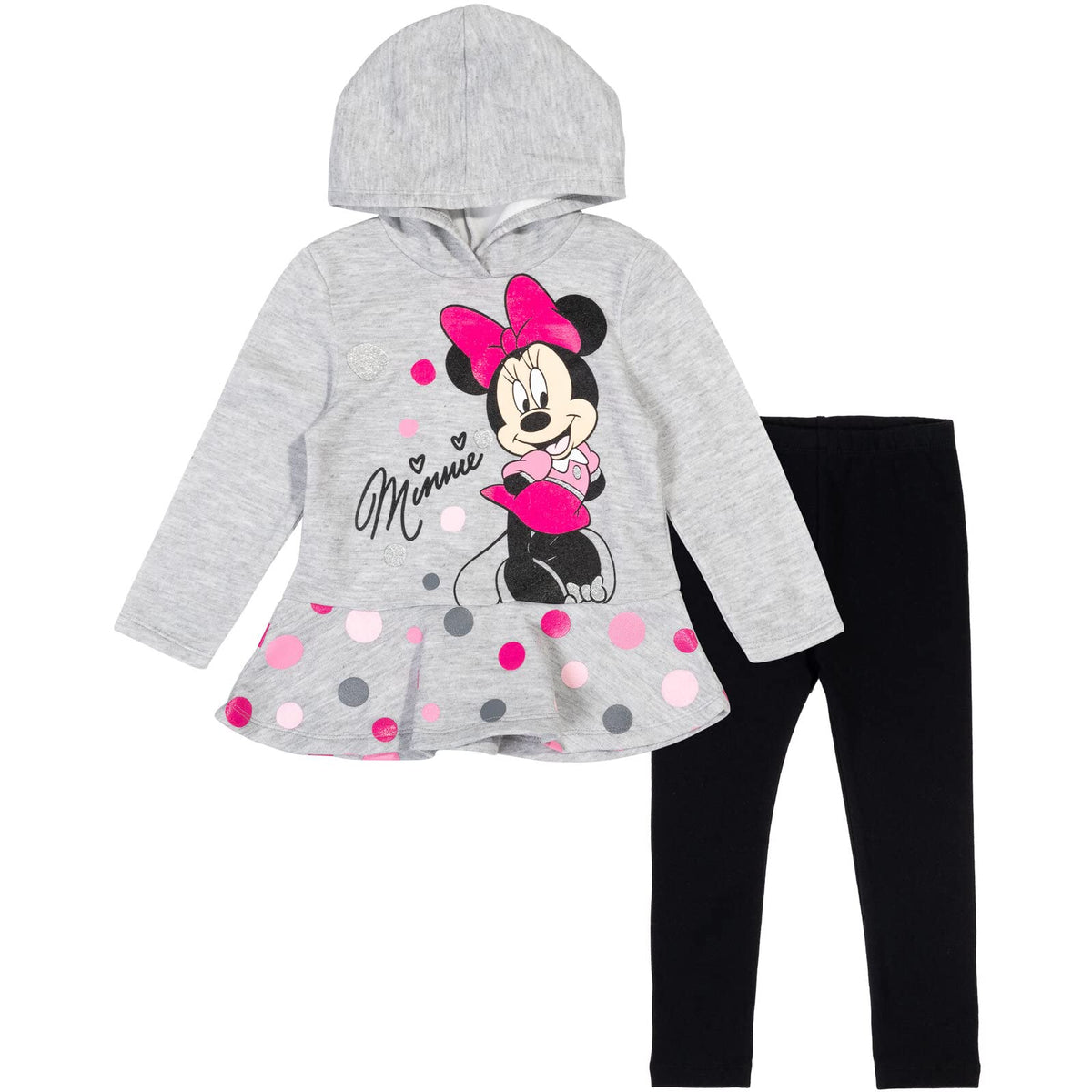Disney Minnie Mouse Little Girls' Grey Black 7-8