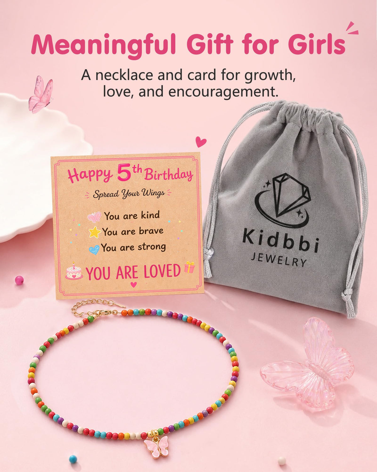 Kidbbi 5 Year Old Girl Birthday Gift Ideas 5 Year+ 5th Necklace Jewelry