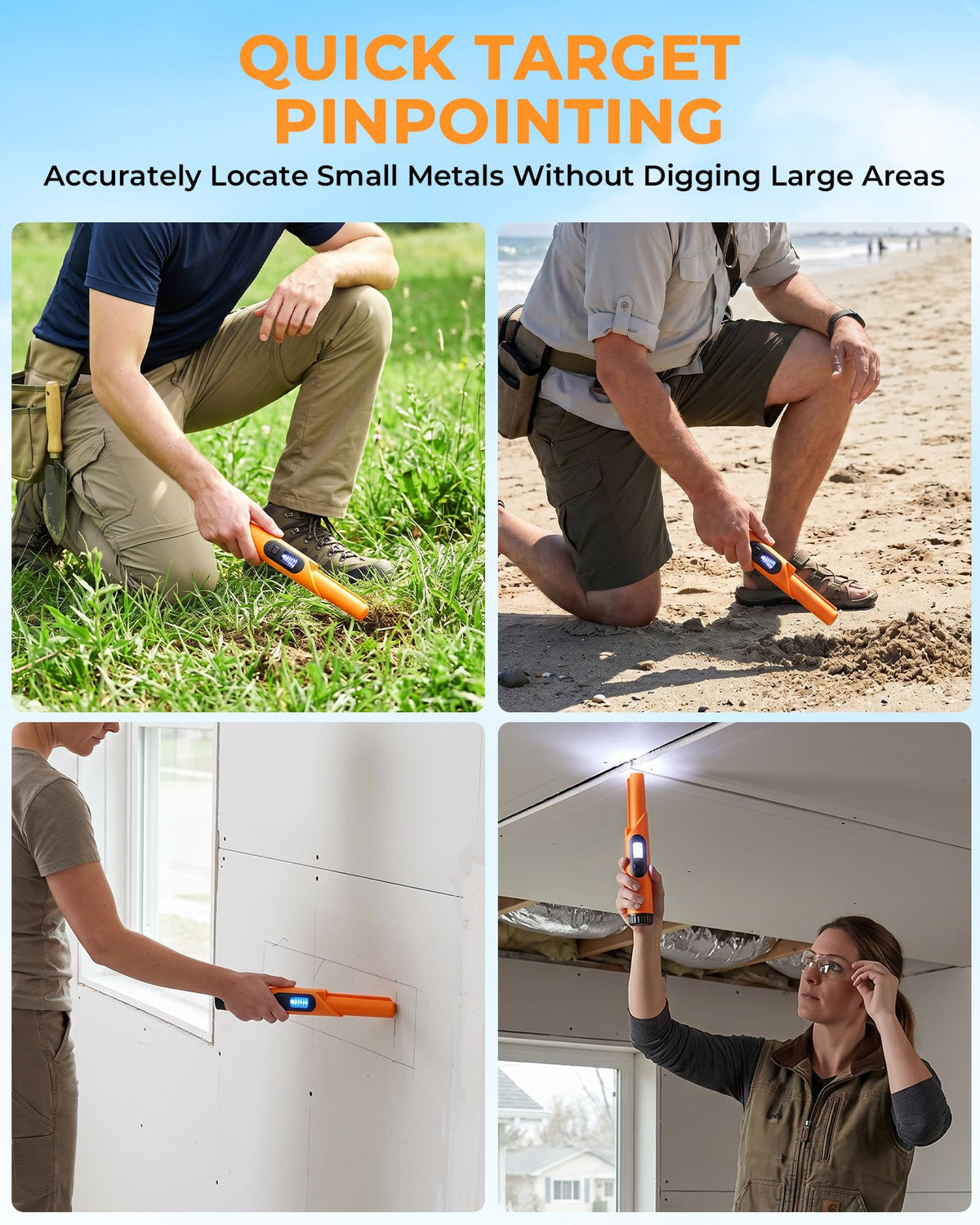 Metal Detector Pinpointer, 360�� Handheld Pin Pointer with