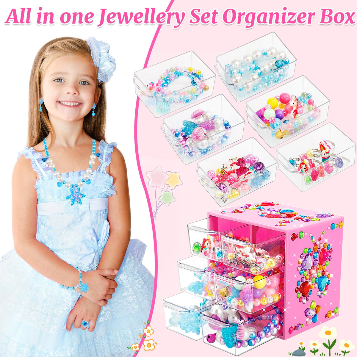 Jewelry Toys-for-Girls,Toddler Girl Toys Age 6-8,Kids Play Princess Toy