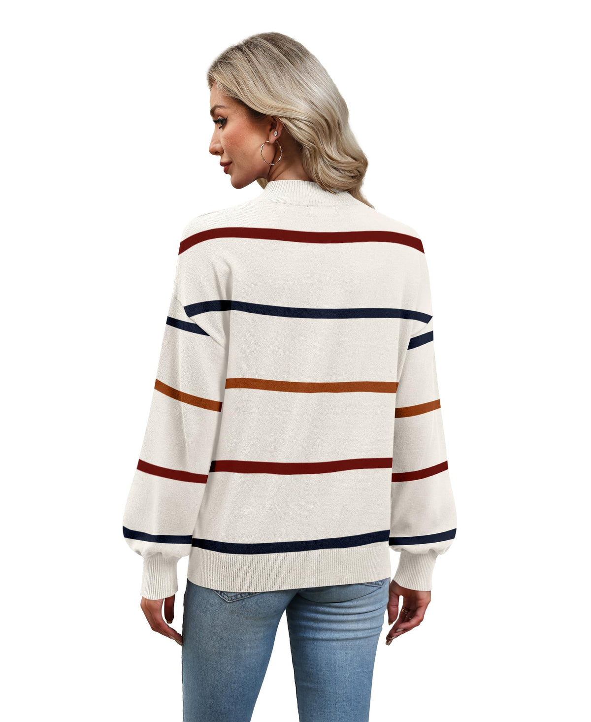 Womens Long Sleeve Tops Casual Fall Sweaters Soft Knit Vacation Outfits
