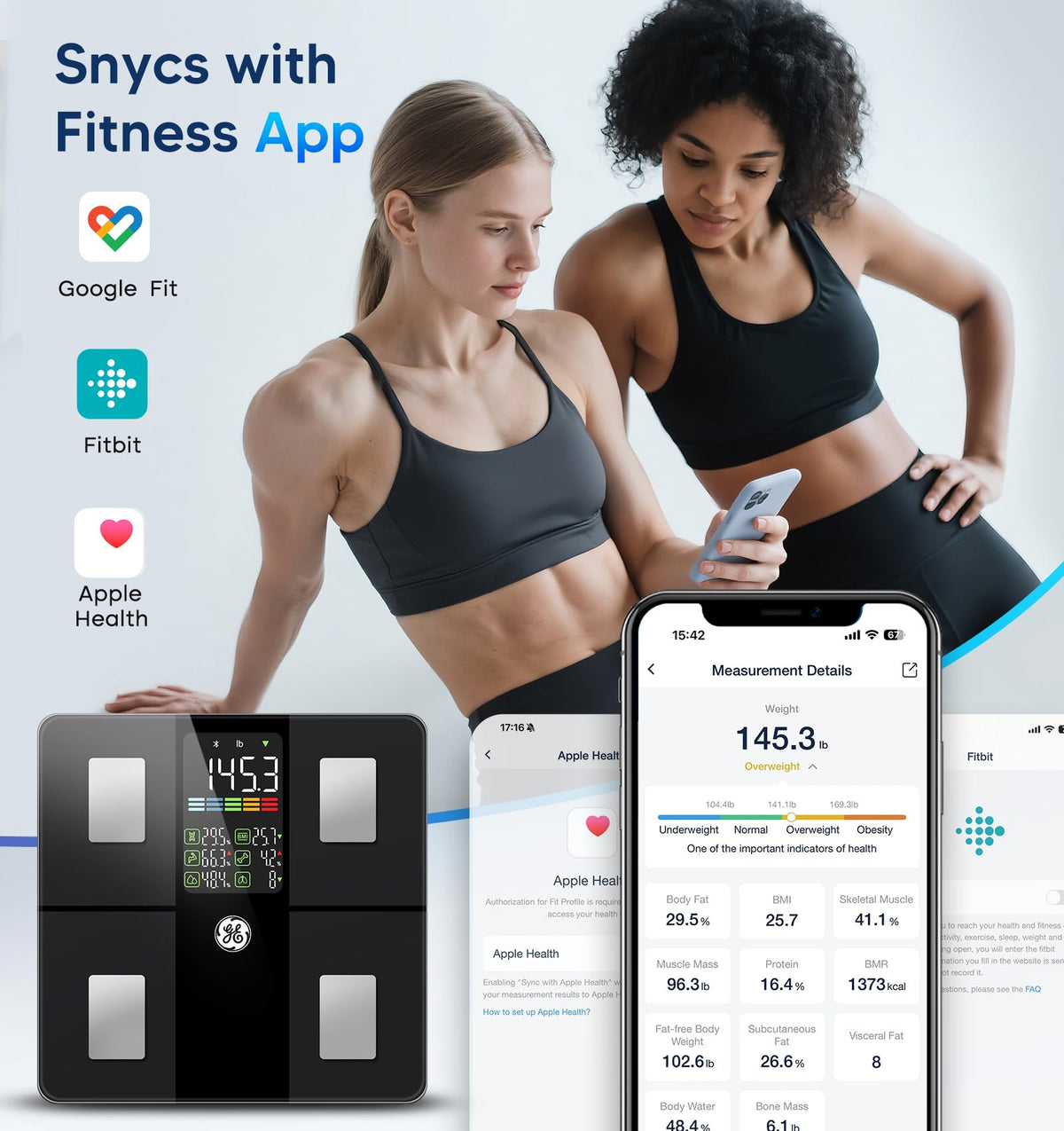 GE Smart Scale for Body Weight, BMI, Body Fat, Muscle Mass, Large Display - thewildfolk GE Smart Scale for Body Weight, BMI, Body Fat, Muscle Mass, Large Display