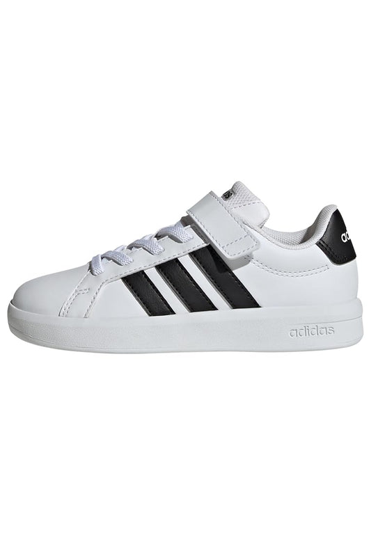 adidas Unisex-Kids Grand Court 3.0 El C, White/Black, 1