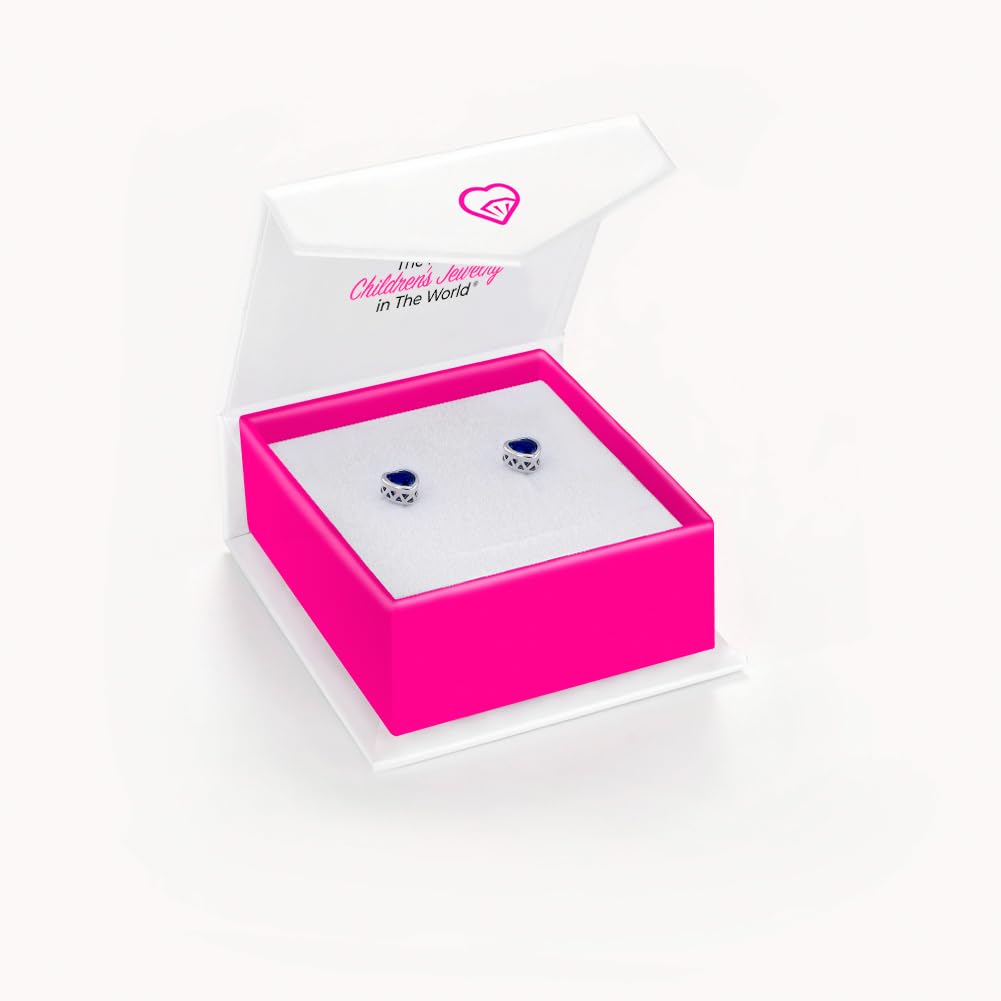 In Season Jewelry Tiny CZ Birthstone Heart Kids Earrings ��� Sep