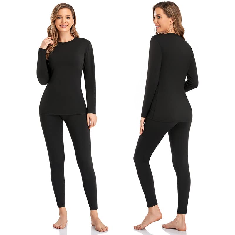 SIMIYA Thermal Underwear Set for Women Long Johns Fleece Lined Base Layer