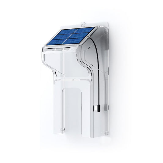 Ring Doorbell Mount with Solar Charger - Waterproof Doorbell Rain Cover Compatible with Ring & Blink Adjustable Protector Shield with Solar Panel, Micro USB & Type C Port (Transparent)