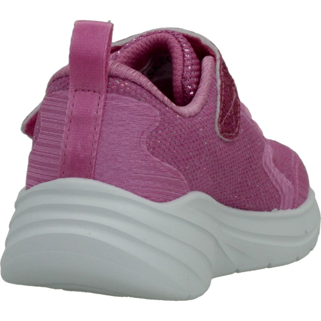 Skechers Wave 92 Tennis Shoes Sparkle Mesh Athletic Sneakers with Adaptive Closure Machine Washable, Hot Pink Sparkle Mesh Textile/Trim, 10