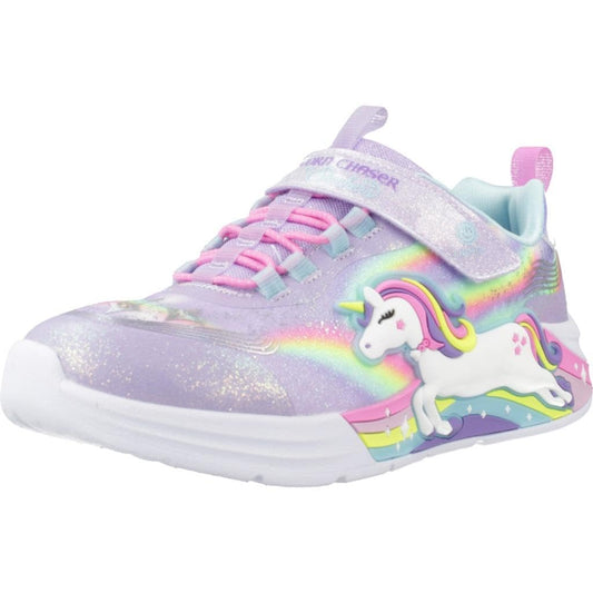 Skechers Kids Unicorn Chaser Sneaker, Lavender/Multi, 12 Little Kid