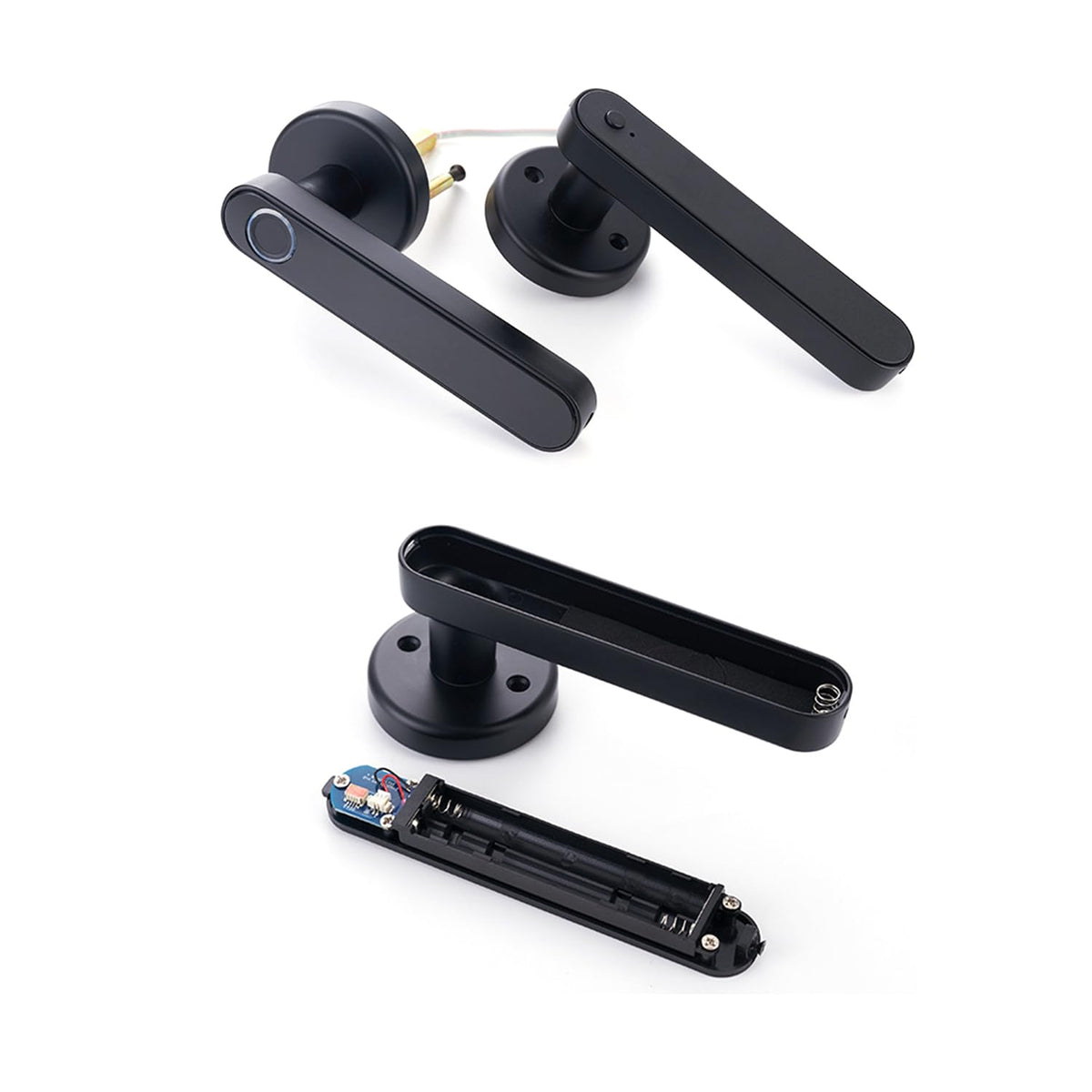 Xenocam Fingerprint Smart Door Lock Keyless Entry 3-in-1 Door Lock, Smart Lever Unlock by Fingerprint/Keypad/Code/Key for Home, Hotel, Apartment, Office, Bedroom