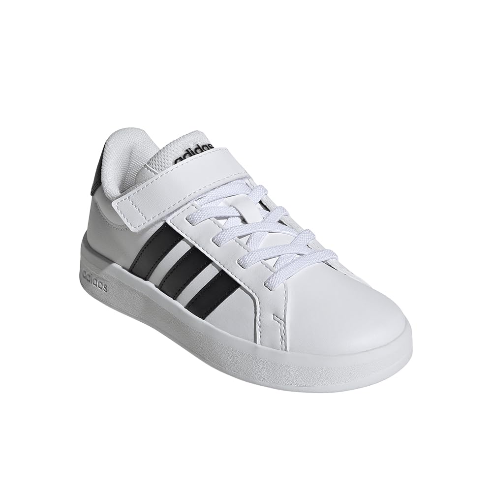 adidas Unisex-Kids Grand Court 3.0 El C, White/Black, 1