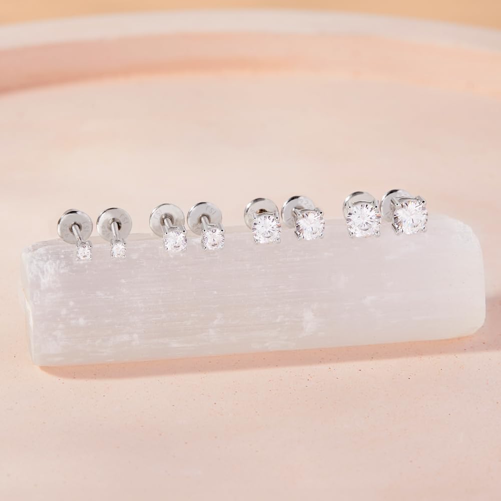 In Season Jewelry Tiny Solitaire Sterling Silver Kids Earrings ��ï