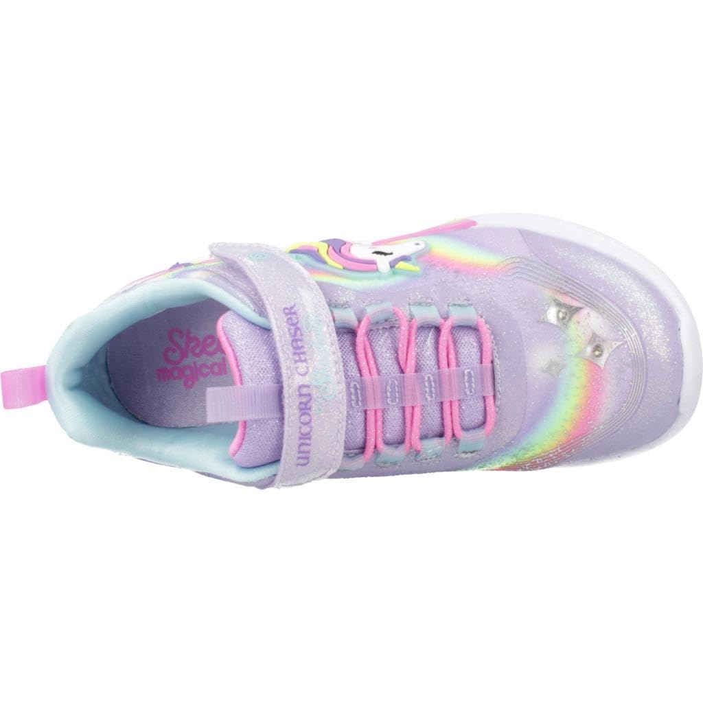 Skechers Kids Unicorn Chaser Sneaker, Lavender/Multi, 12 Little Kid