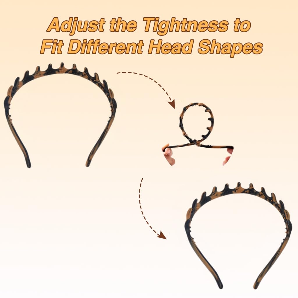 Silicone Headbands for Women Non Slip, No Pain Head Bands for Women's Hair