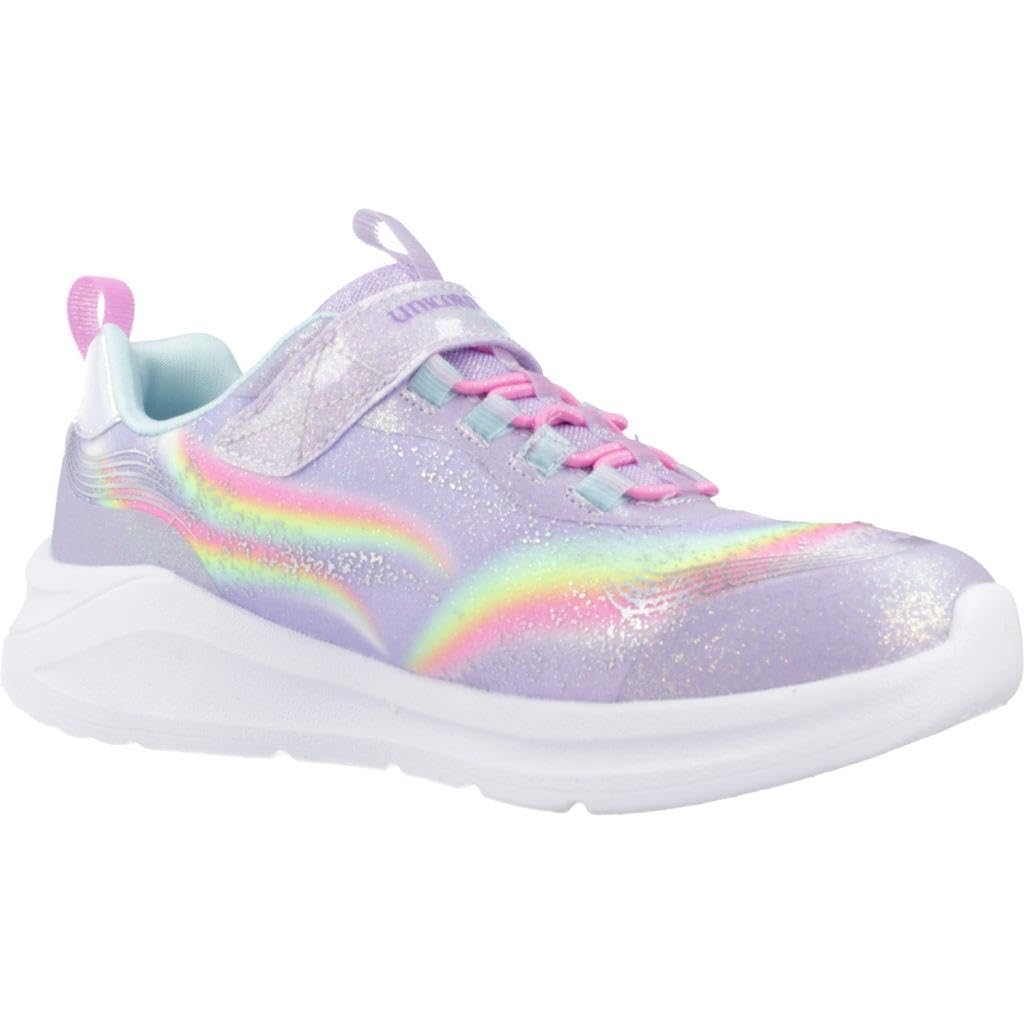 Skechers Kids Unicorn Chaser Sneaker, Lavender/Multi, 12 Little Kid