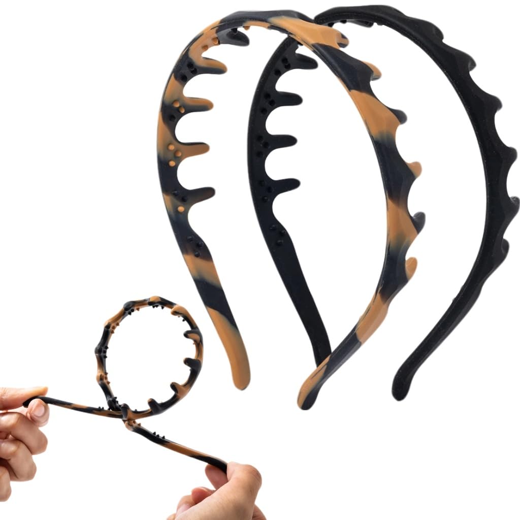 Silicone Headbands for Women Non Slip, No Pain Head Bands for Women's Hair