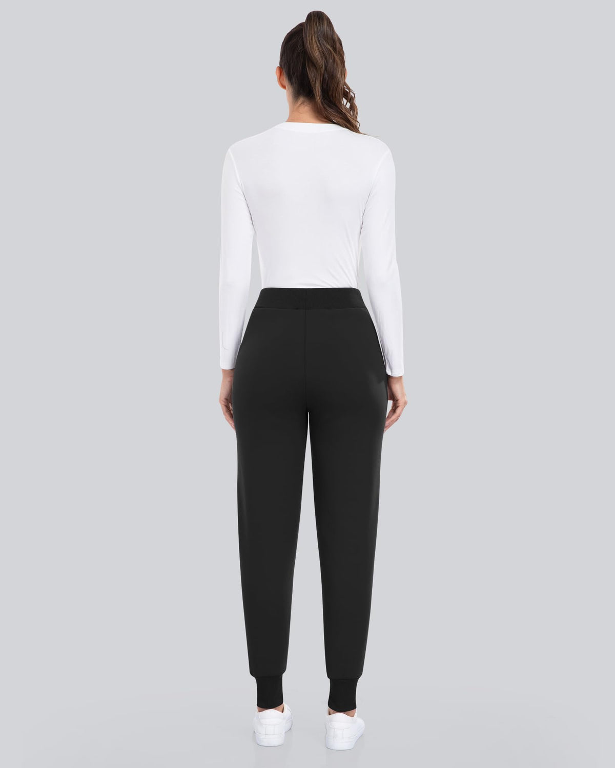 CHRLEISURE Fleece Lined Pants Women - Thermal Winter Warm Cold Weather Athletic Jogger Sweatpants with Pockets(Black,S)