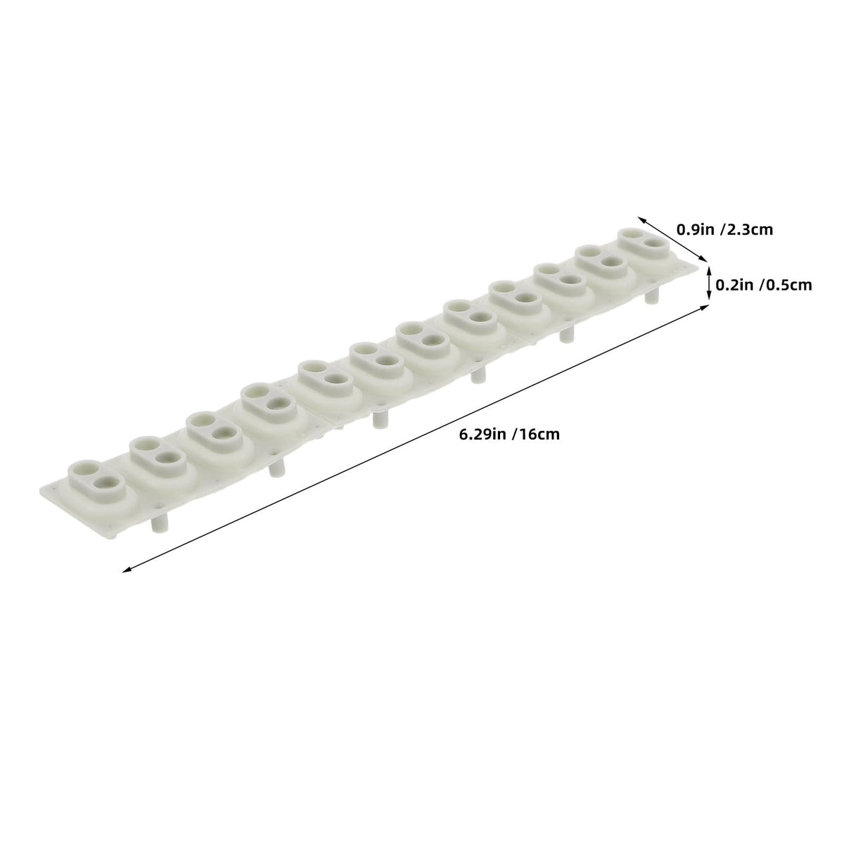 LALADEFIEE 2pcs Conductive Rubber Contact Strip - Silicone Key Contact Pad for Electronic Keyboard Button Repair Digital Piano Rubber Replacement Accessory 12-Key