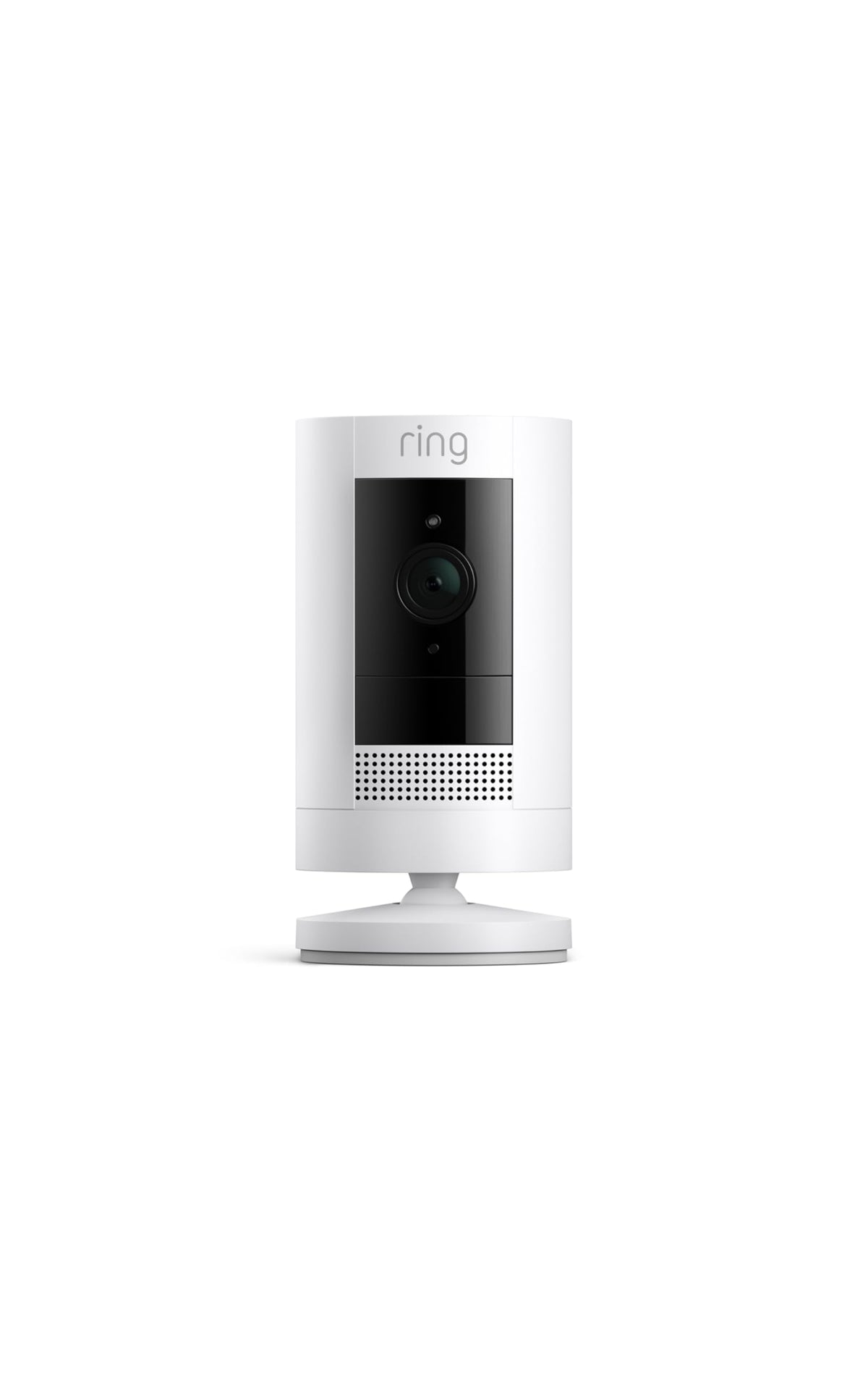 Ring Outdoor Cam (Stick Up Cam), Weather-Resistant Home or Business HD Security Camera, Live View, Color Night Vision, Two-Way Talk, Motion Alerts, Works with Alexa, White