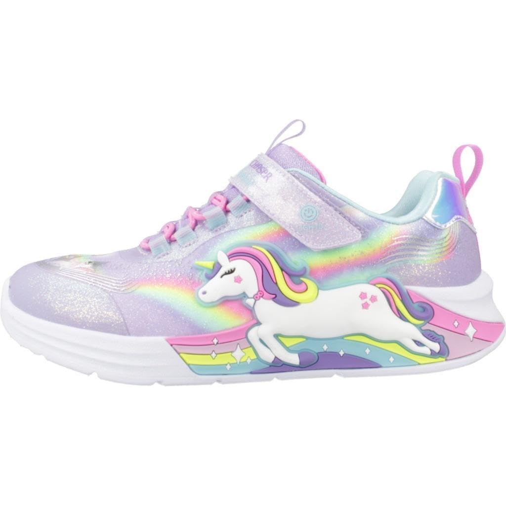 Skechers Kids Unicorn Chaser Sneaker, Lavender/Multi, 12 Little Kid