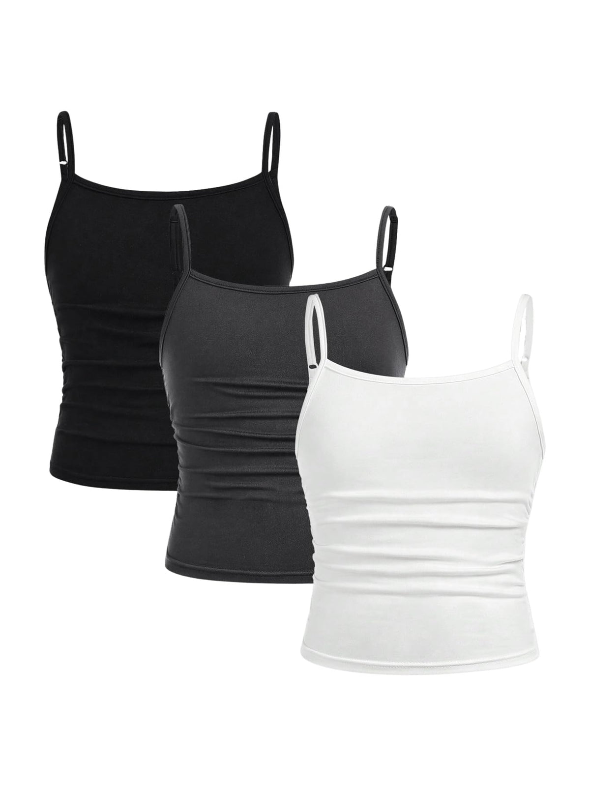 SOLY HUX Girl's 3 Packs Spaghetti Strap Tank Top Cute Teen Tops