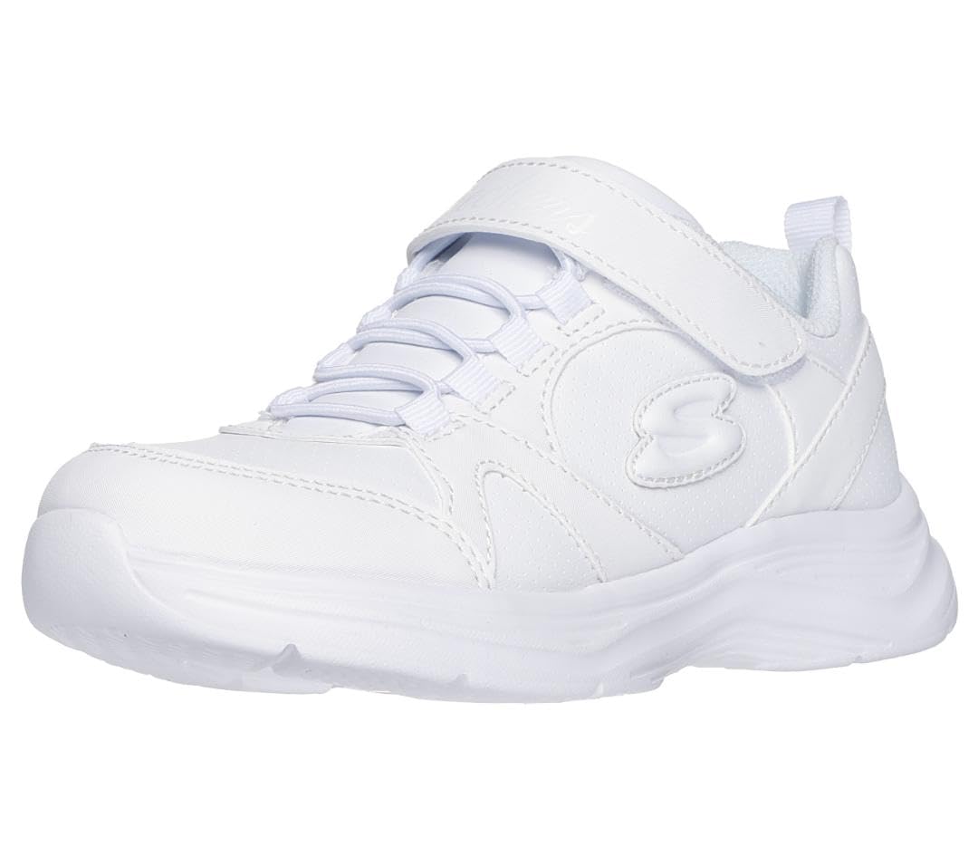 Skechers Girl's Glimmer Kicks - School Struts Sneaker Sneaker, White, 2.5 Little Kid