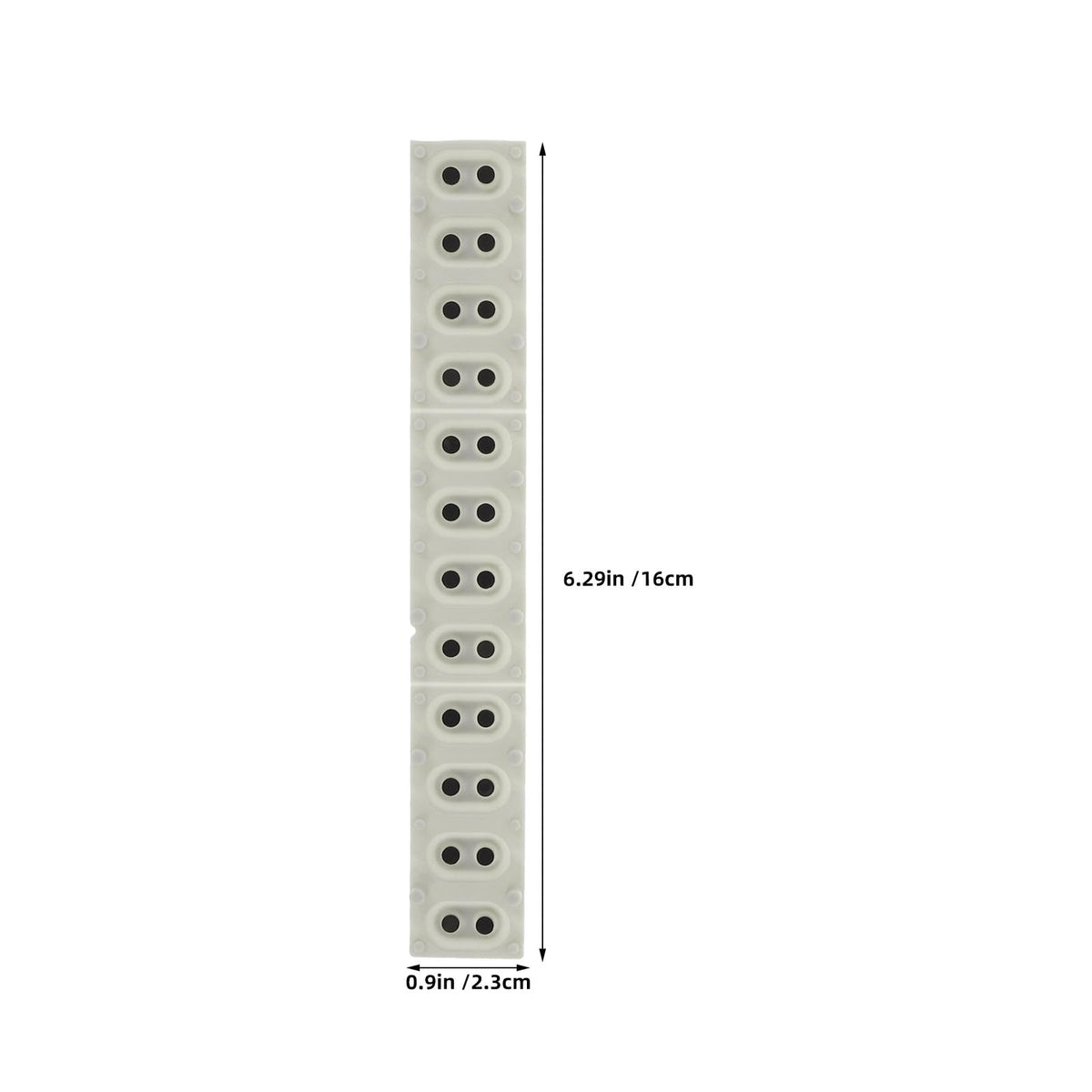 LALADEFIEE 2pcs Conductive Rubber Contact Strip - Silicone Key Contact Pad for Electronic Keyboard Button Repair Digital Piano Rubber Replacement Accessory 12-Key