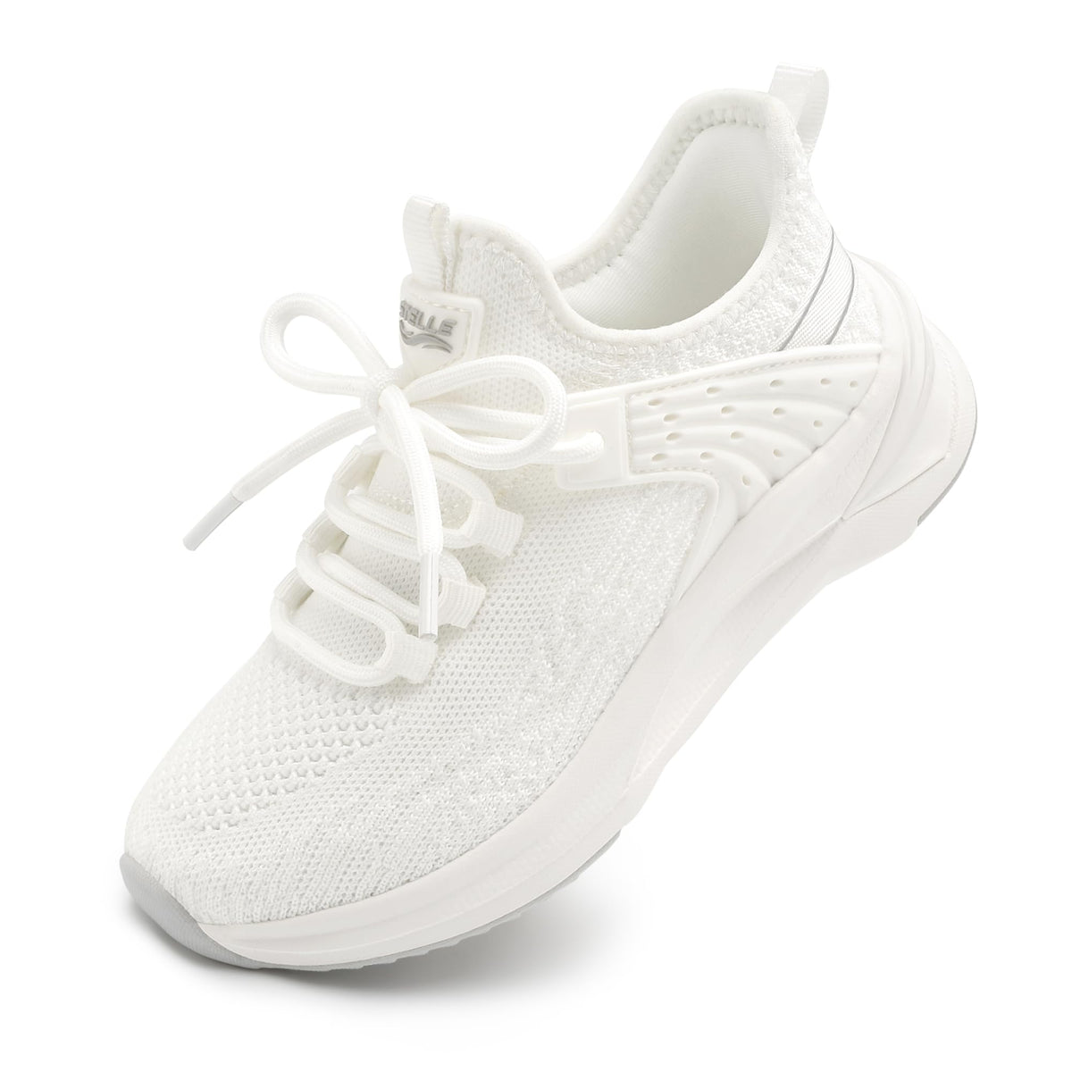 Stelle Girls Tennis Shoes Slip-on Kids Sneakers(White,2ML)
