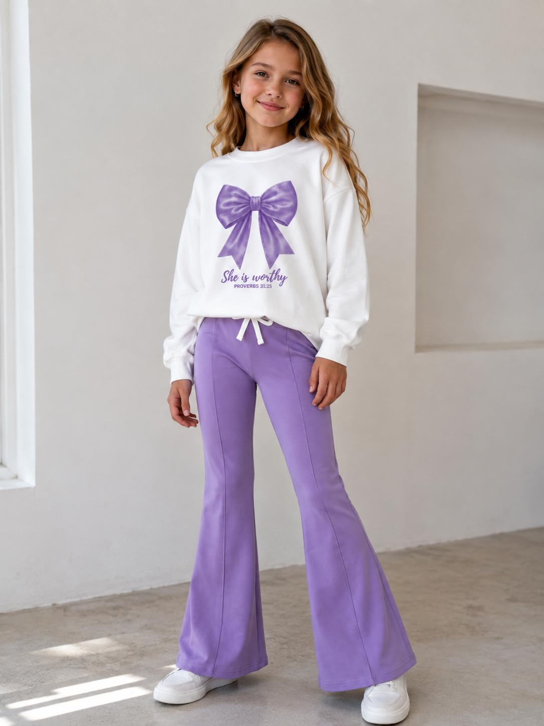 Azmxynol Girls Flared Pants Set