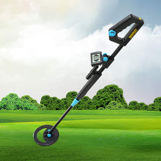allsun Metal Detector for Adults &Beginner,High Sensitivity Gold Detector LCD Display, 6" Rainproof Search Coil, Adjustable Height,Lightweight for Beach, Park, Coin & Relic Hunting