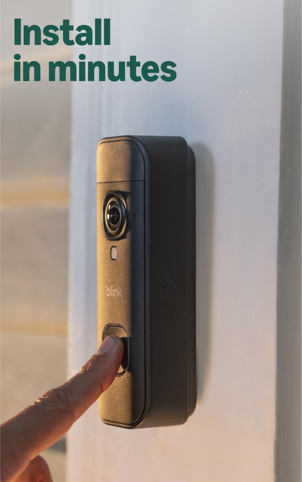 Blink Battery Doorbell 2K+ (newest model) ��� Wireless video doorbell, 2K resolution, enhanced audio. Required Sync Module not included ��� Ad