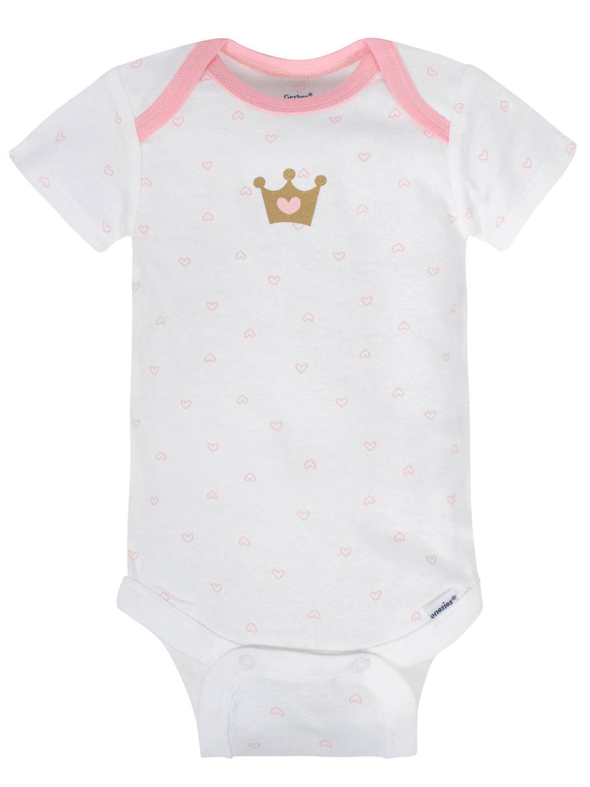 Gerber Baby Girls 8-pack Short Sleeve Onesies Bodysuits And Toddler T-Shirt Set, Castle, Newborn US