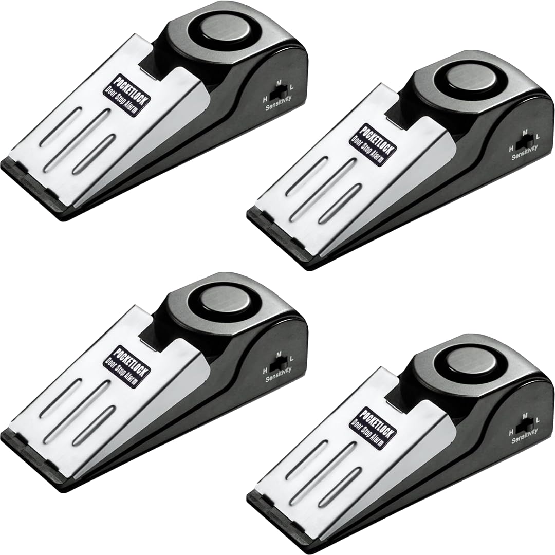 PocketLock Door Stop Alarm Four-Pack
