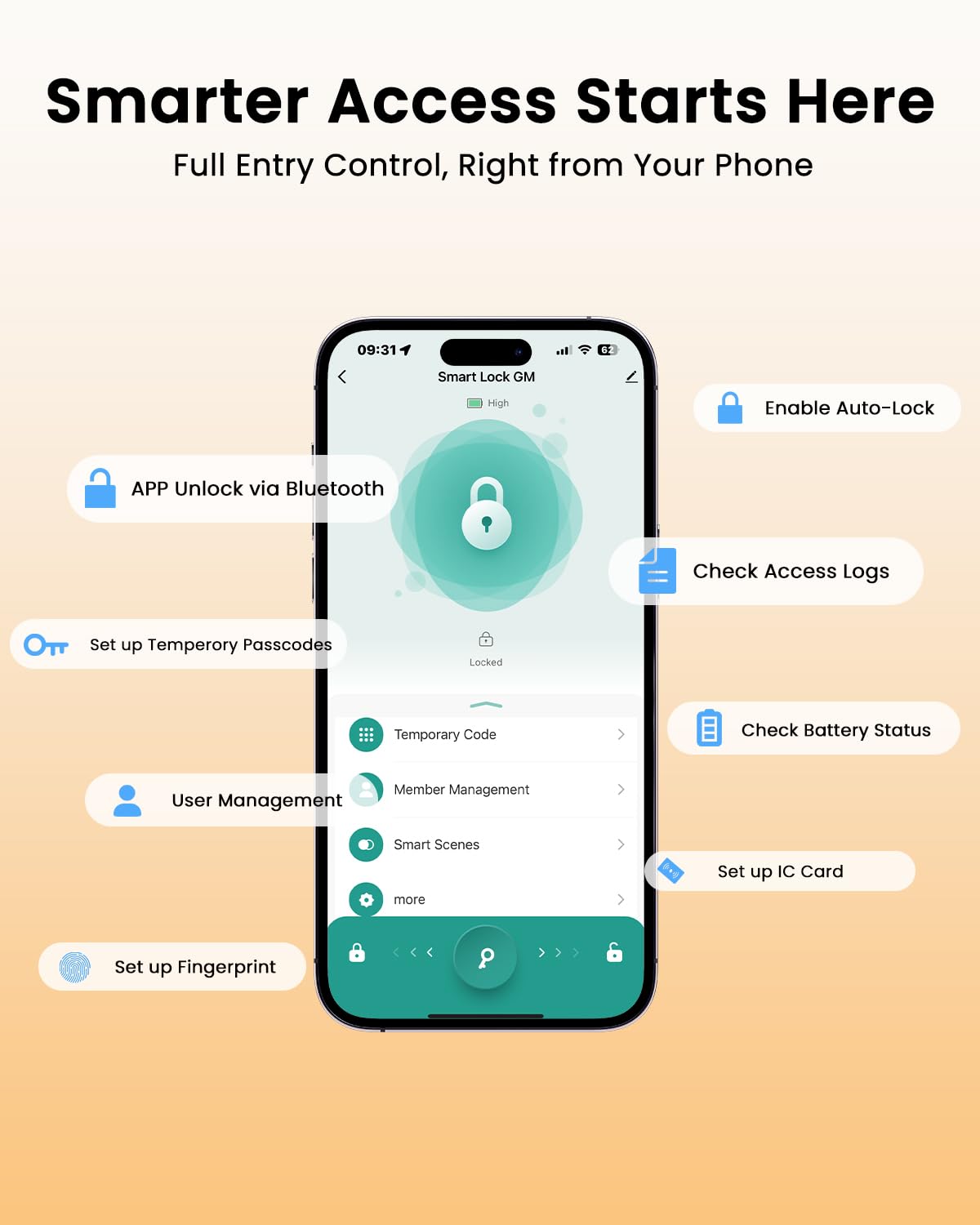 Bextgoo Smart Door Locks for Front Door Keyless Entry Fingerprint Door Lock