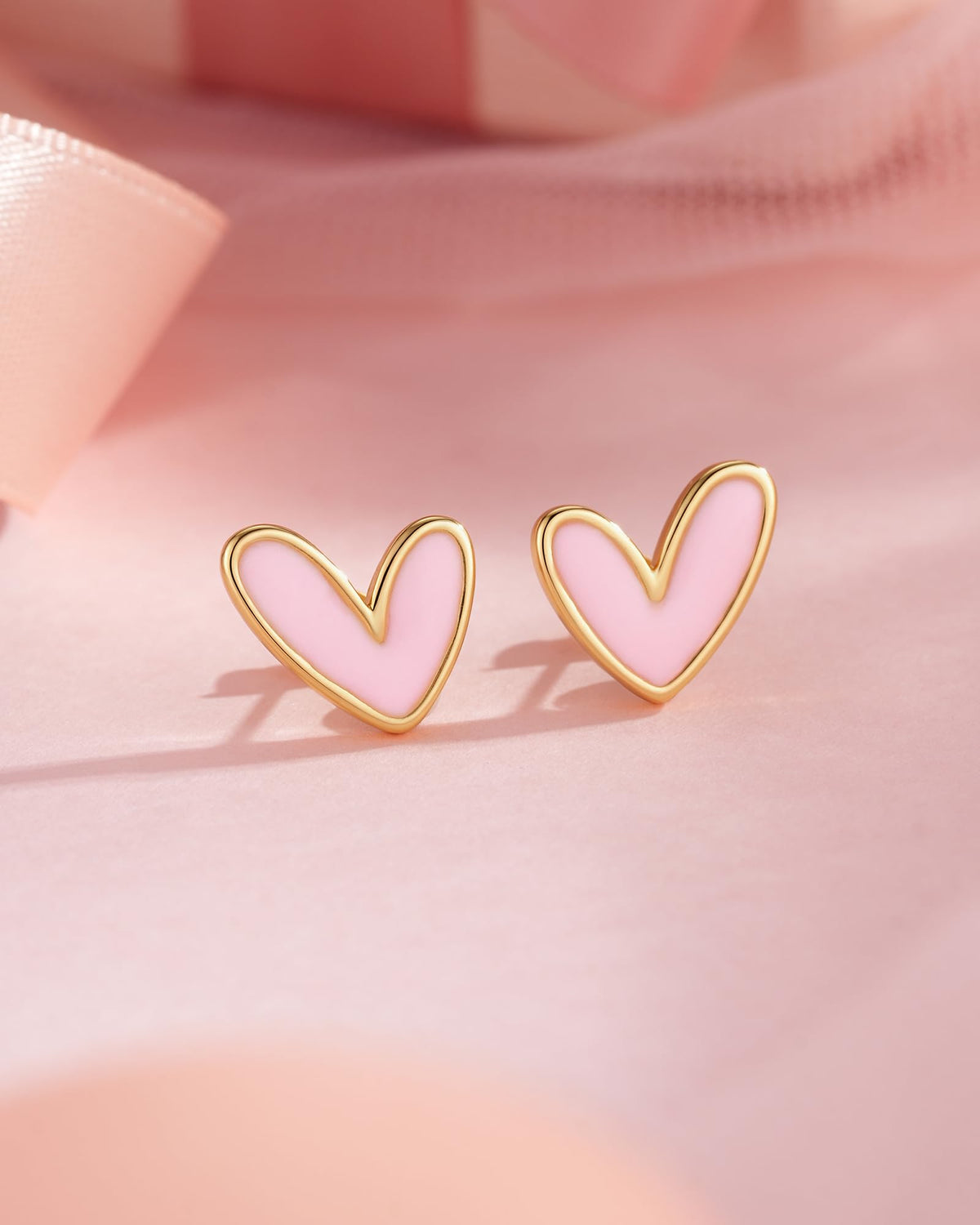 Hypoallergenic Heart Stud Earrings for Girls Kids Teen Tween Gifts for Girl