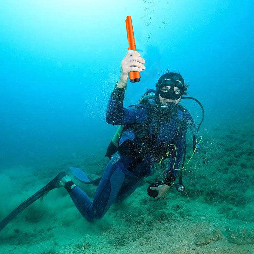 Fully Waterproof Pinpoint Metal Detector Pinpointer - 360�� Search Pinpointing Finder Probe Treasure Hunting Tool Accessories for Adults and Kids (Three Mode) Hs08 Or