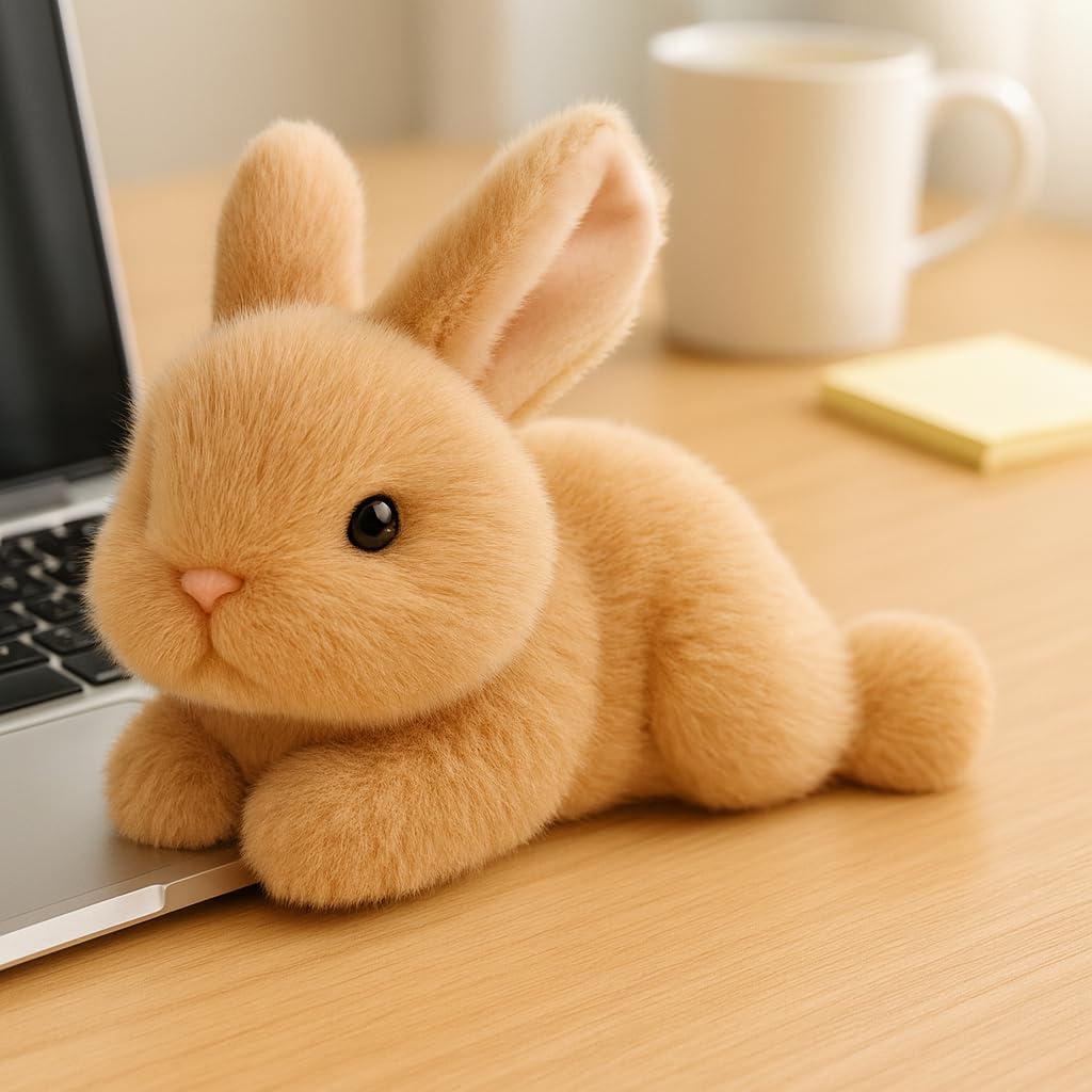 Mushymallow Adorable Brown Bunny Stuffed Animal Birthday Gifts for Kids