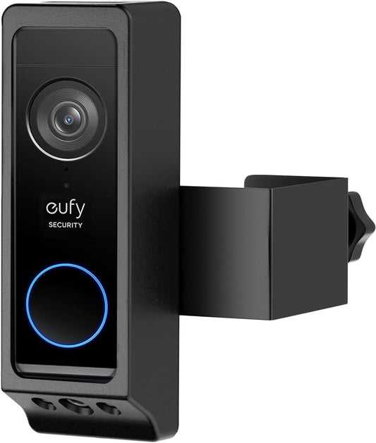 Anti-Theft Video Doorbell Mount for Eufy Doorbell E340 Only, No-Drill Door Mounting Holder Bracket for Eufy Doorbell Camera, Apartment Door Bell Kits for Home Rentals Room, Not Block Motion Sensor