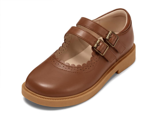 Haloumoning Girls Mary Jane School Shoes Double Straps Dress Oxford Shoes