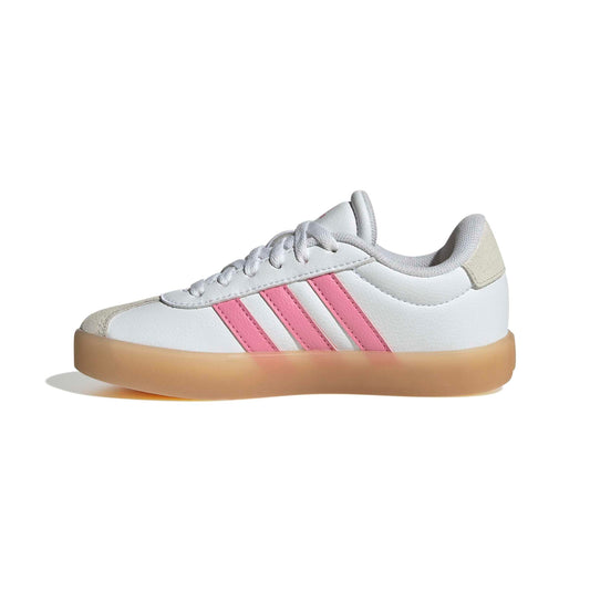 adidas Unisex-Kid's VL Court 3.0, White/Bliss Pink/Alumina, 12