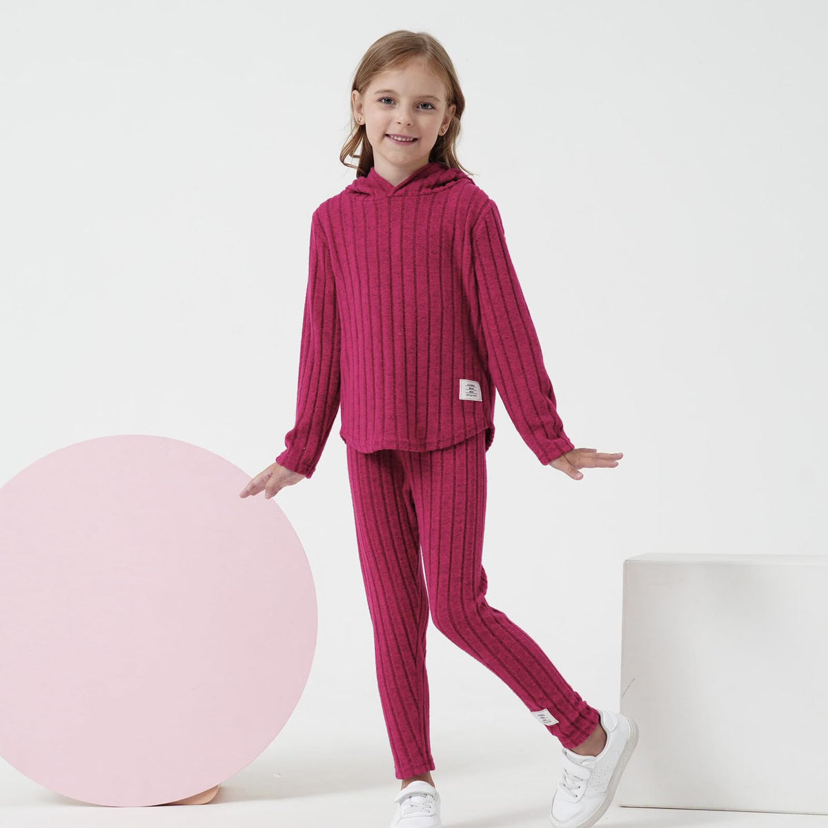 LKALPSQ Toddler Girl Fall Clothes Set Warm Sweatshirt Pants Long Sleeve Sweatsuits Winter Hooded Pullover Outfits Red 7-8T