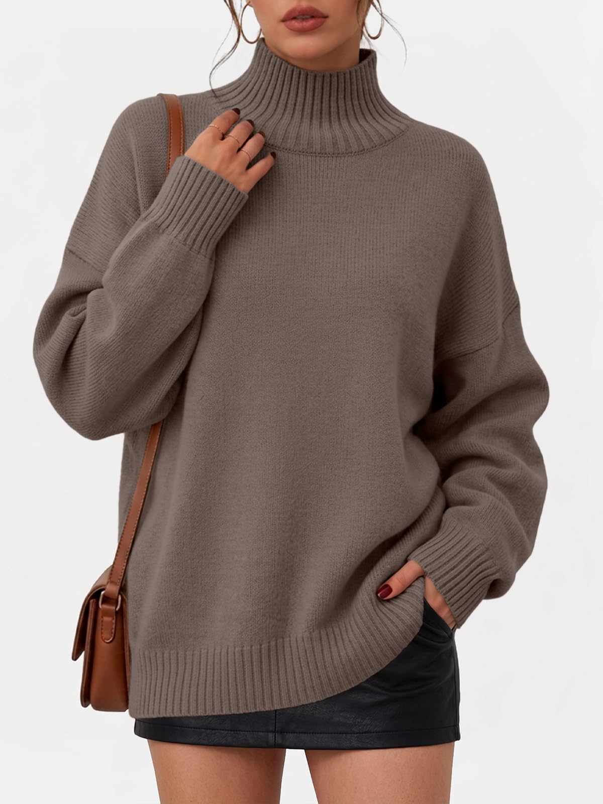 LILLUSORY Women's Turtleneck Oversized Sweater Fall Outfits Clothes 2026