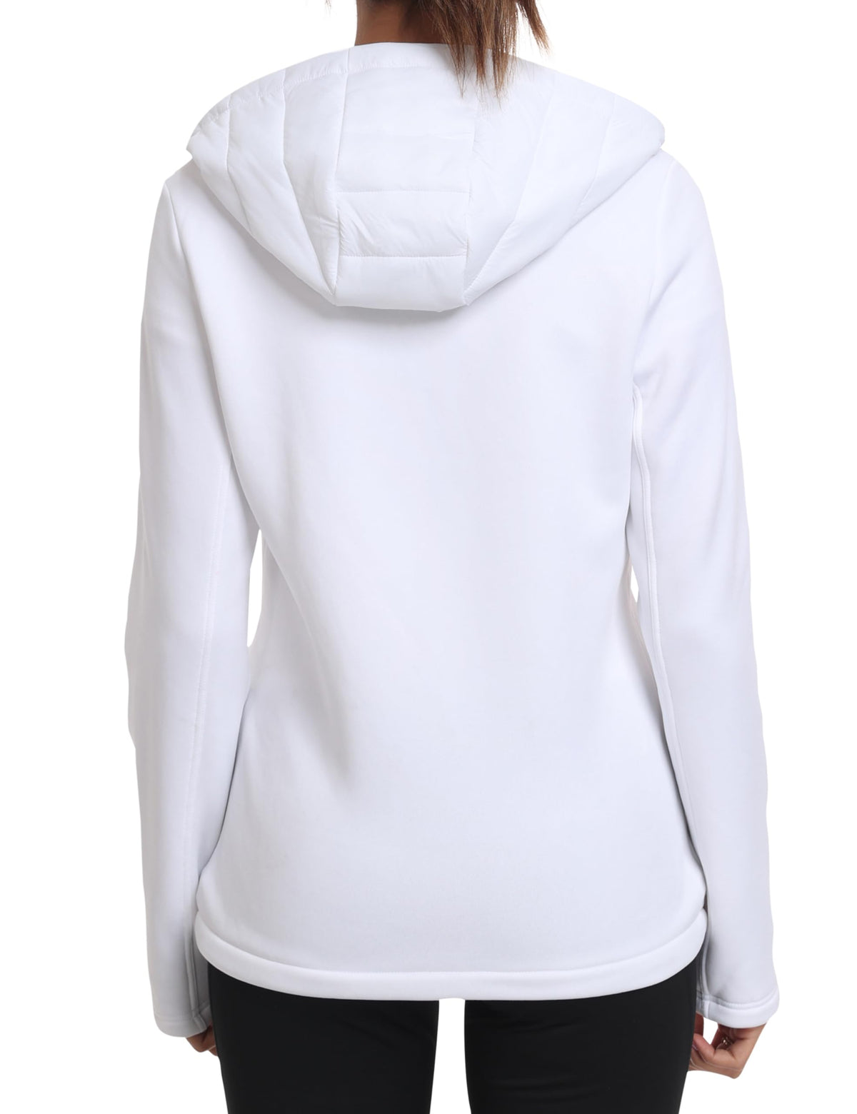 MoFiz Women's Softshell Jacket Hood Fleece Lined Warm Lightweight Jacket