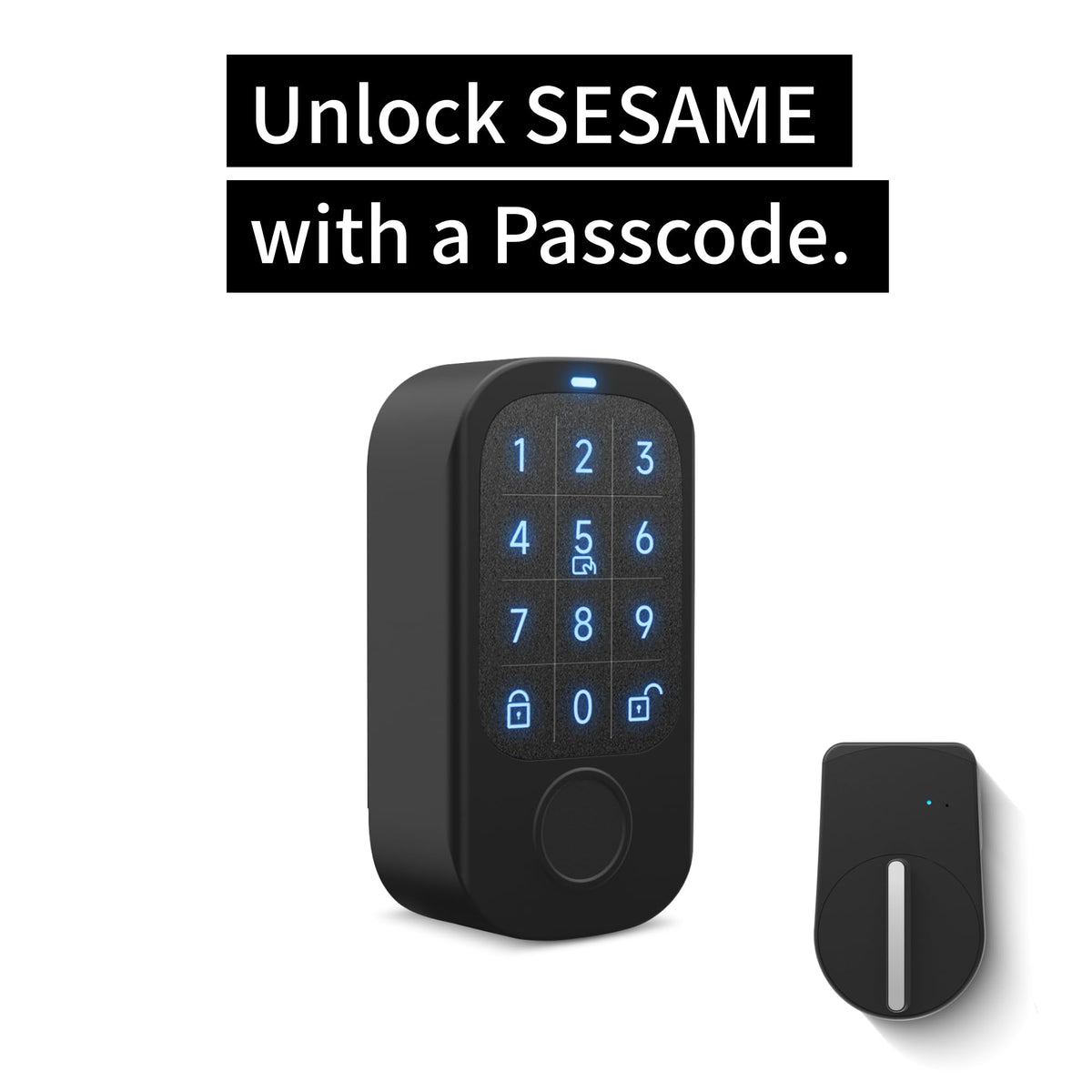 CANDY HOUSE Sesame Touch Pro, Smart Lock, Fingerprint, NFC Card, Passcord, Bluetooth Keyless Entry Door Lock for Front Door, Home, Airbnb, Vacation Rental